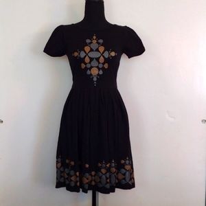 Dear Creatures black short sleeve cotton dress XS